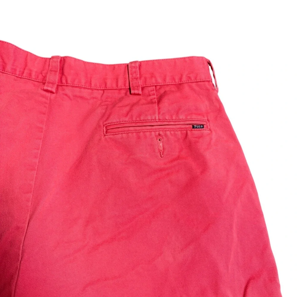 Polo Ralph Lauren Mens Salmon Pink Chino Shorts Size 35 Cotton Twill Classic Fit